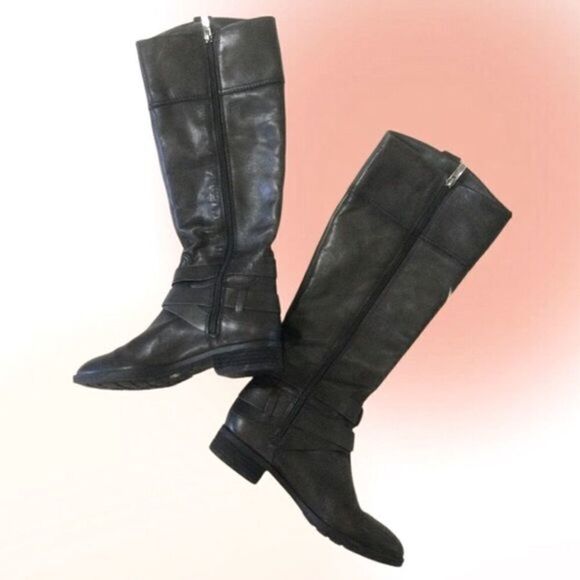 Vince Camuto Pazell Moonstone Leather Riding Boots Size 6 - Picture 6 of 12